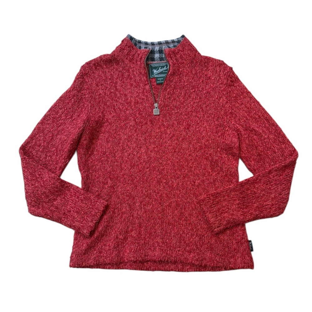Woolrich Vintage Red Quarter Zip Sweater